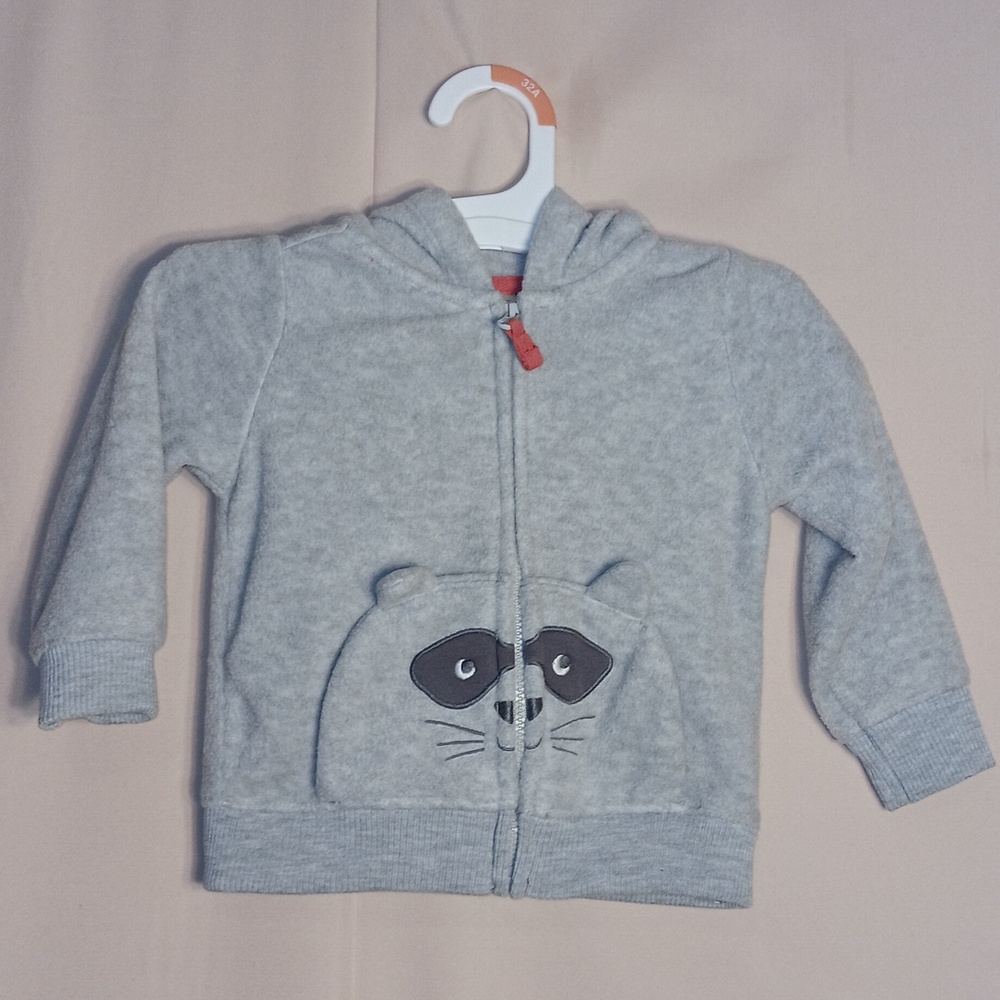 Infant "CARTER'S" Racoon Gray Hoodie
